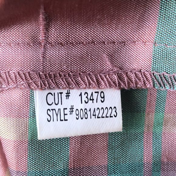 Vision Apparel Plaid Shimmer 3X Blouse - Picture 7 of 9